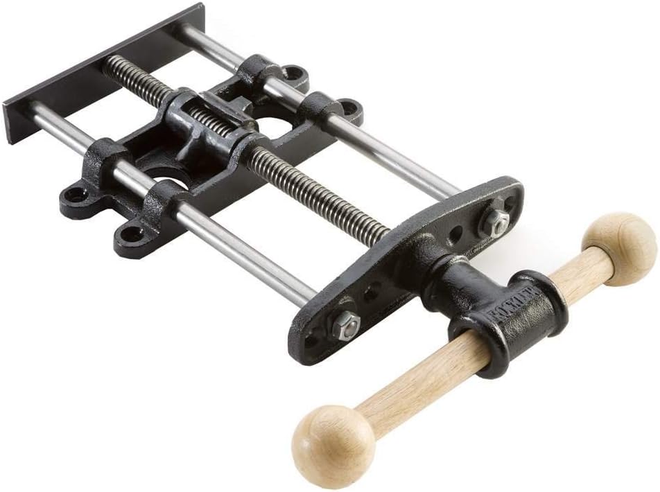 Rockler Quick Release Front Vise 9" Dual Guide Rod Woodworking Vise | Front Vise – Secure Work Holding – Woodworking Vise – Quick Release –