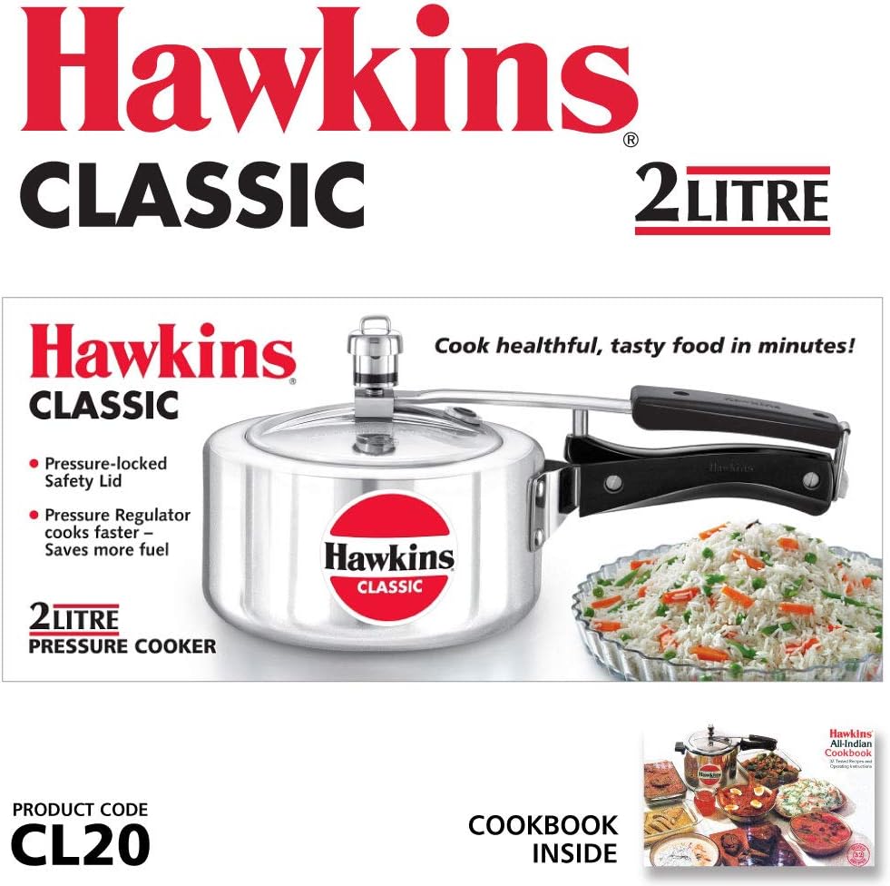 Hawkins Classic Aluminum 6.5 Litre Pressure Cooker
