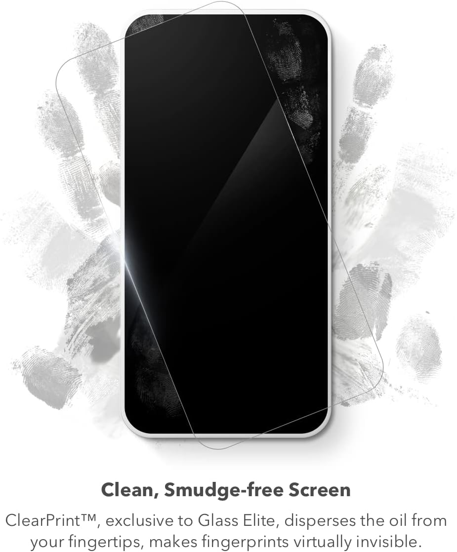 ZAGG Glass Elite VisionGuard+ Screen Protector - iPhone 12 Mini - Impact Protection, Scratch, Fingerprint, Smudge, InvisibleShield, Oil Resistant