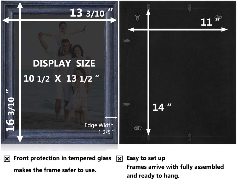 LaVie Home 8x8 Picture Frames (1 Pack, Gold) Square Photo Frame Set with High Definition Glass for Wall Mount & Table Top Display