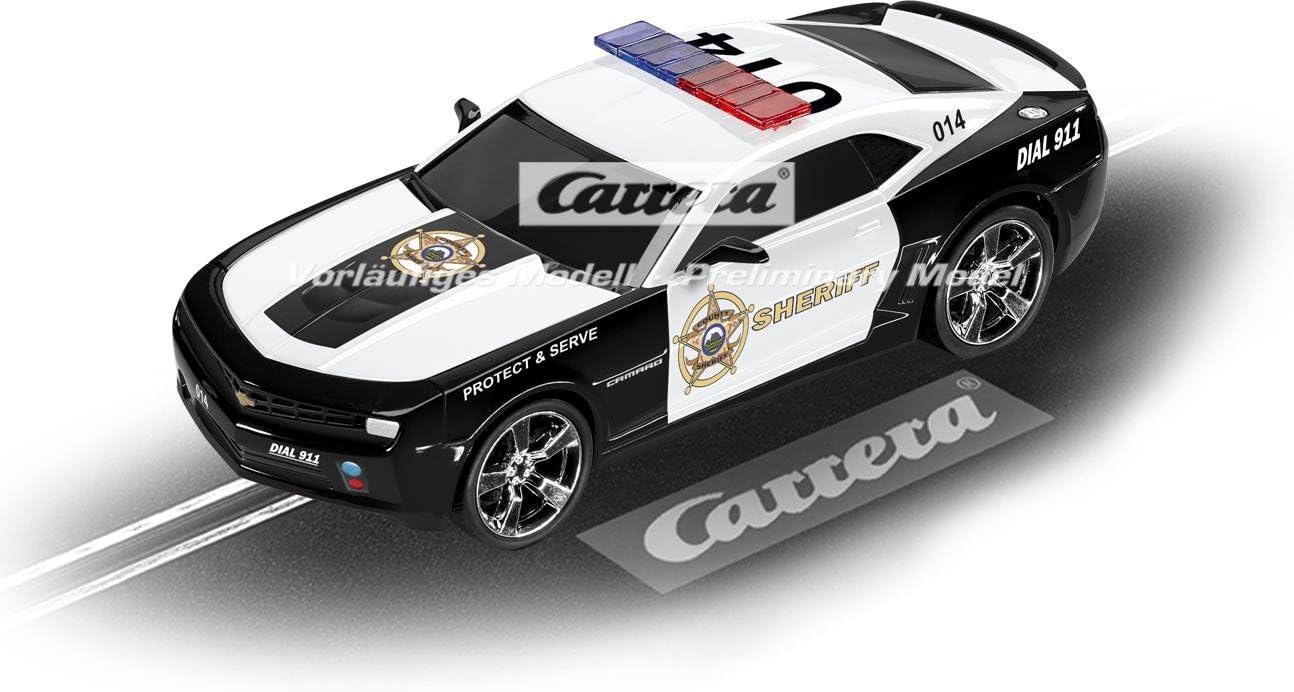 Carrera GO 2015 Chevrolet Camaro ZL1 Sheriff 1:43 Scale Analog Slot Car | Compatible with all Carrera GO electric & battery race tracks, 1:43 scale