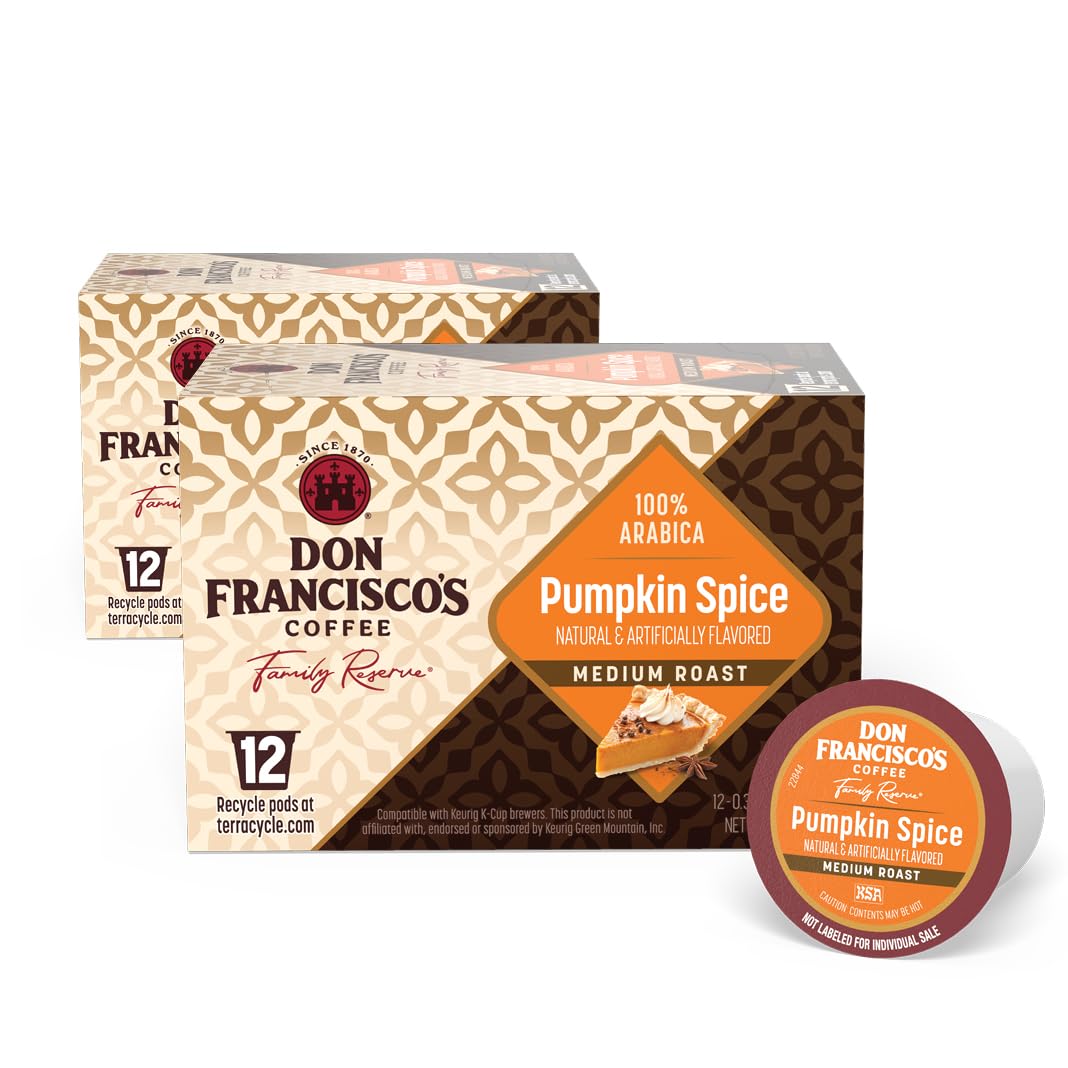 Don Francisco's Hawaiian Hazelnut Coffee Pods, Medium Roast, 24ct | Compatible with Keurig Coffee Pod Brewers, 100% Arabica Coffee, Convenient Single Serve Brewing, Fresh Brew in Every Cup