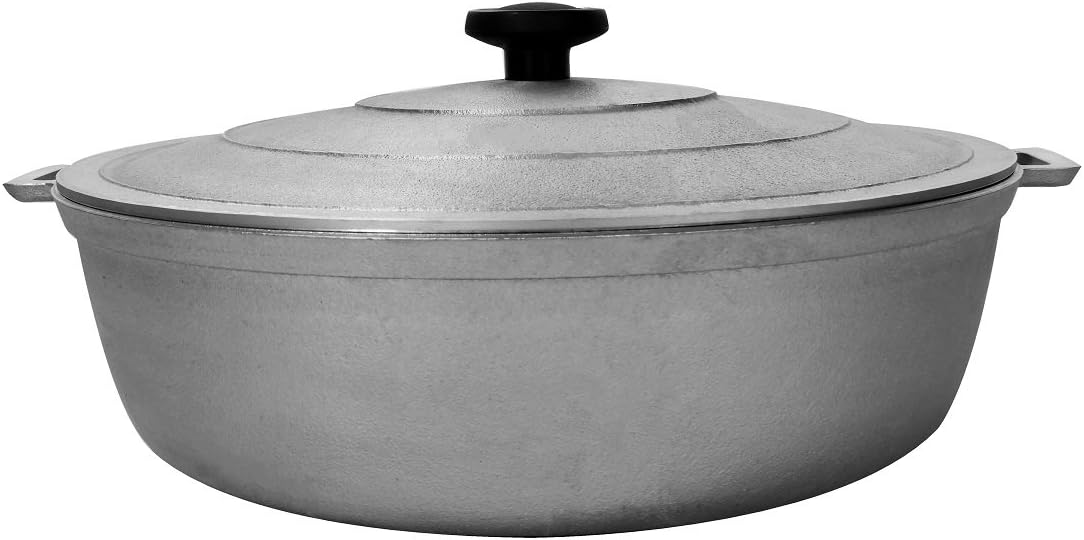 Uniware 9900 Super Quality Aluminum Caldero,Dutch Oven, 51 QT,Silver (55cm (21.7-Inch))