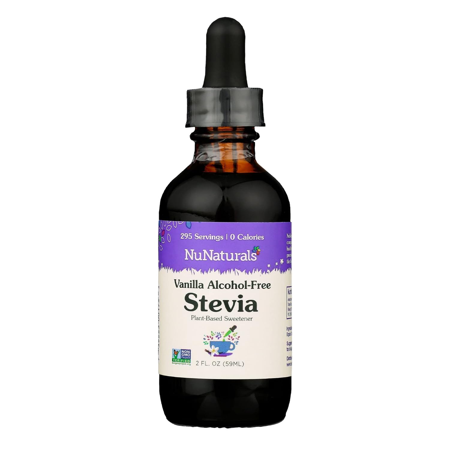 NuNaturals Liquid Stevia Sweetener, Unflavored Alcohol-Free, 2oz