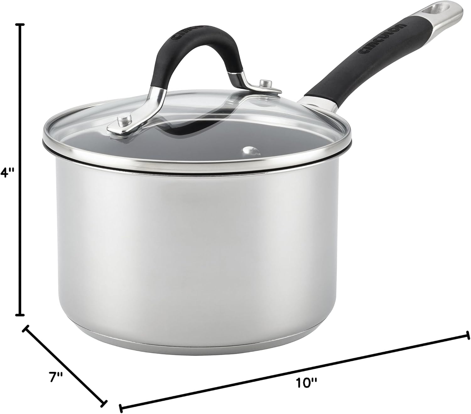 Circulon Momentum Stainless Steel Nonstick 2-Quart Covered Saucepan