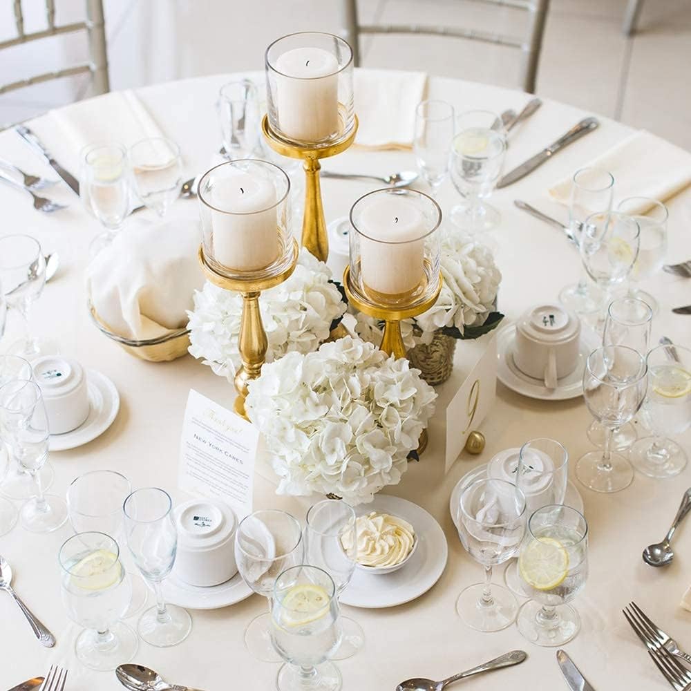 Kisflower 6pcs White Hydrangea Artificial Flowers - Faux Hydrangea Flowers, Fake Silk Flowers for Table Centerpiece