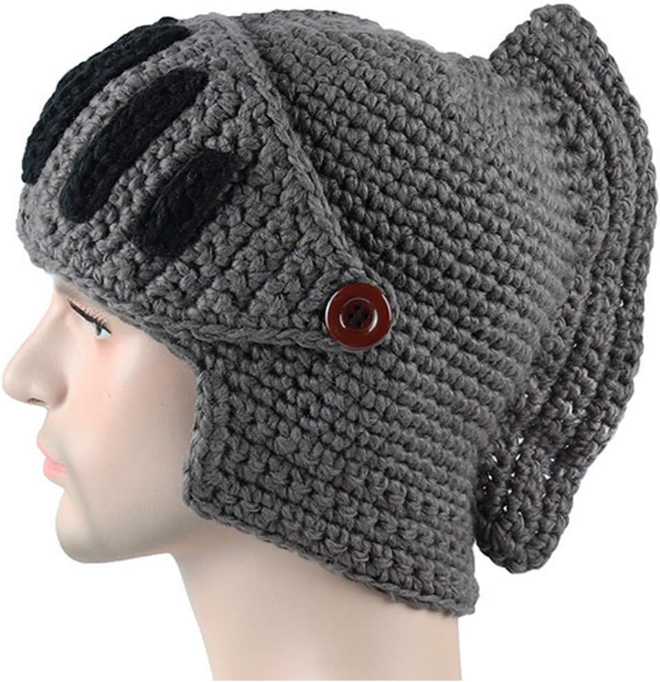 Creative Barbarian Knit Beard Hat Funny Knit Cap Wig Beanie Hats