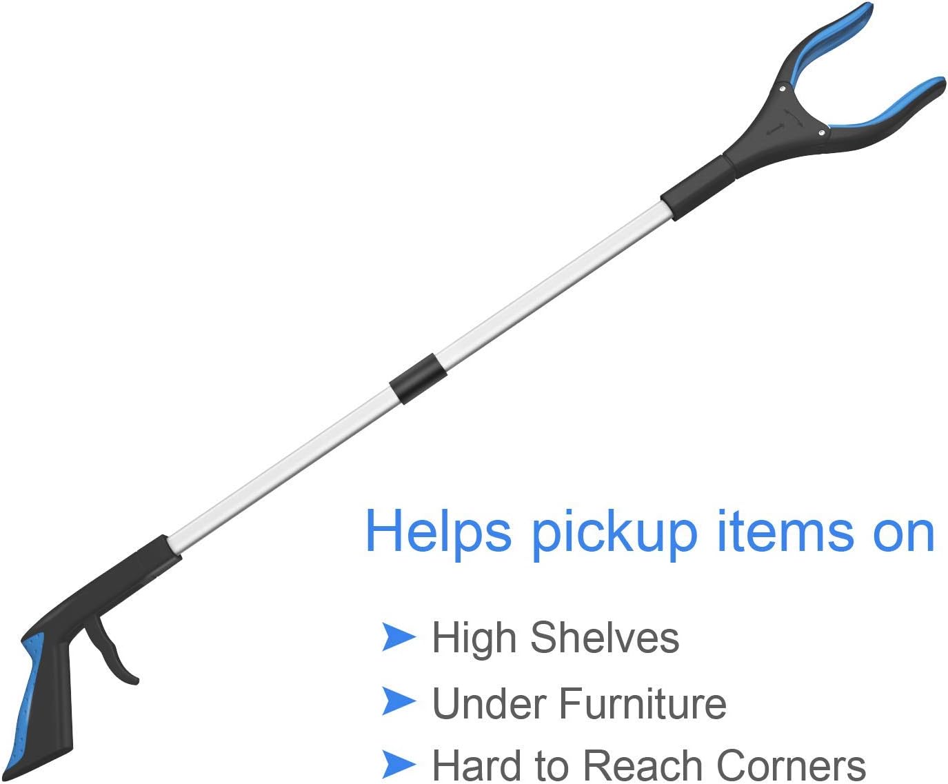 Grabber Reacher Tool, FitPlus Premium Grabber Tool 32 Inch, Strong Magnet Grabber Reacher for Elderly, Lightweight Extra Long Handy for Trash