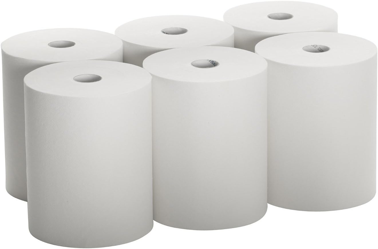 High Capacity TAD Towel rolls, 10" Roll, White, 6 Rolls Premium Quality Fits Touchless Automatic roll Towel Dispenser