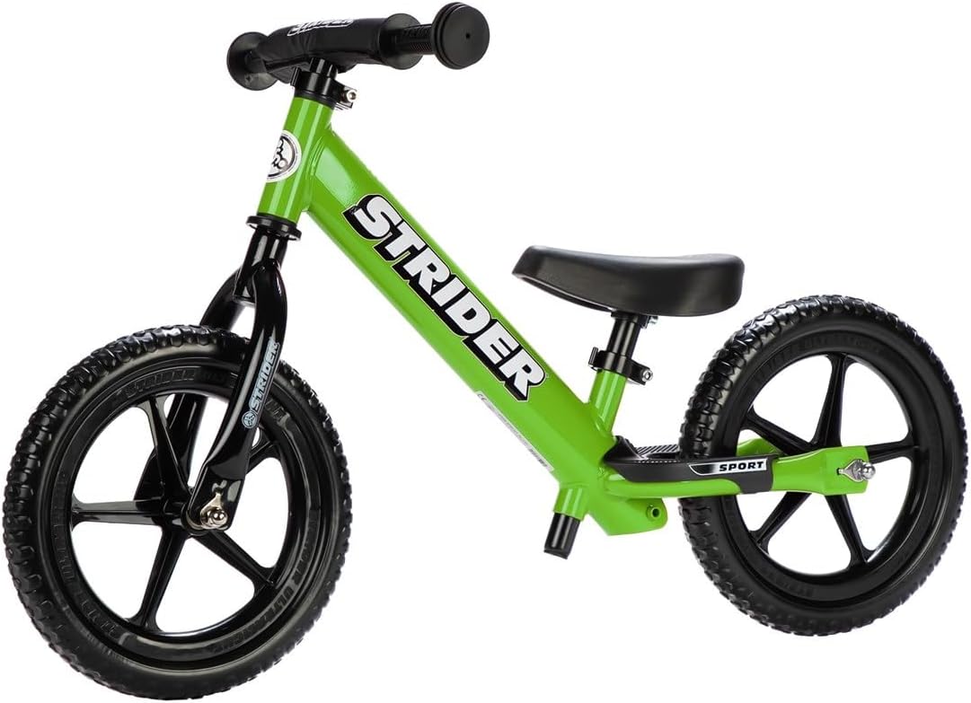 Strider 12 Sport Bike, Pink - No Pedal Balance Bicycle for Kids 1 to 4 Years - Includes Safety Pad, Padded Seat, Mini Grips, Flat-Free Tires -Easy Assembly, Tool-Free Adjustments | No-Pedal Balance Bike for Toddlers, Safety Pad, Adjustable Seat and Handl…
