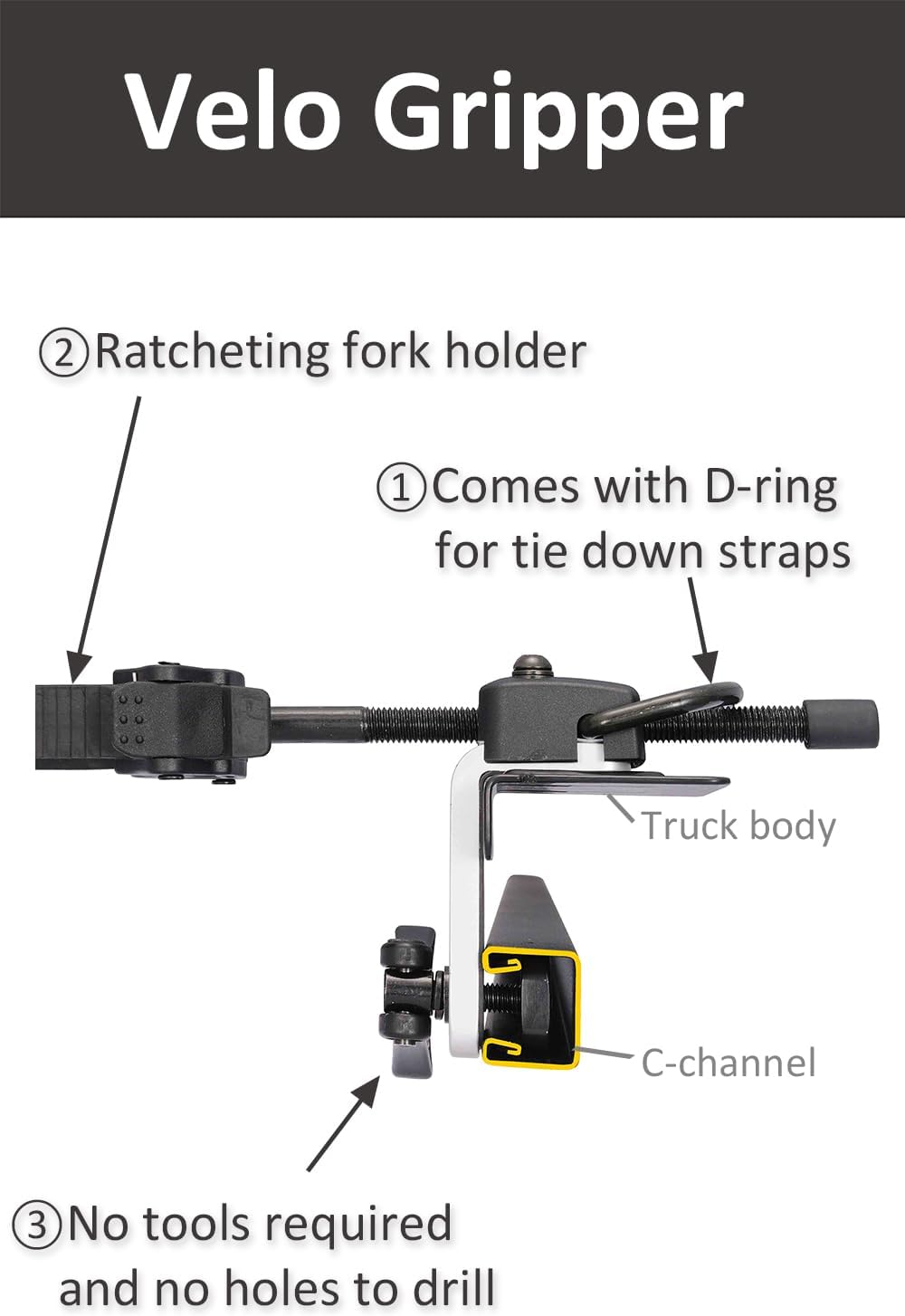 INNO RT202 Truck Bed Bike Rack - Bike Mount for Pickup Truck with C-Channel Track Systems