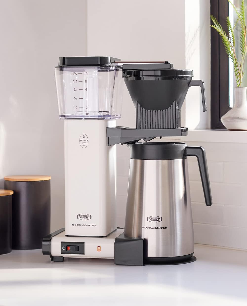 Technivorm Moccamaster 79317 KBGT thermal Carafe 10-Cup Coffee Maker 40 Ounce, Stone Grey 1.25l