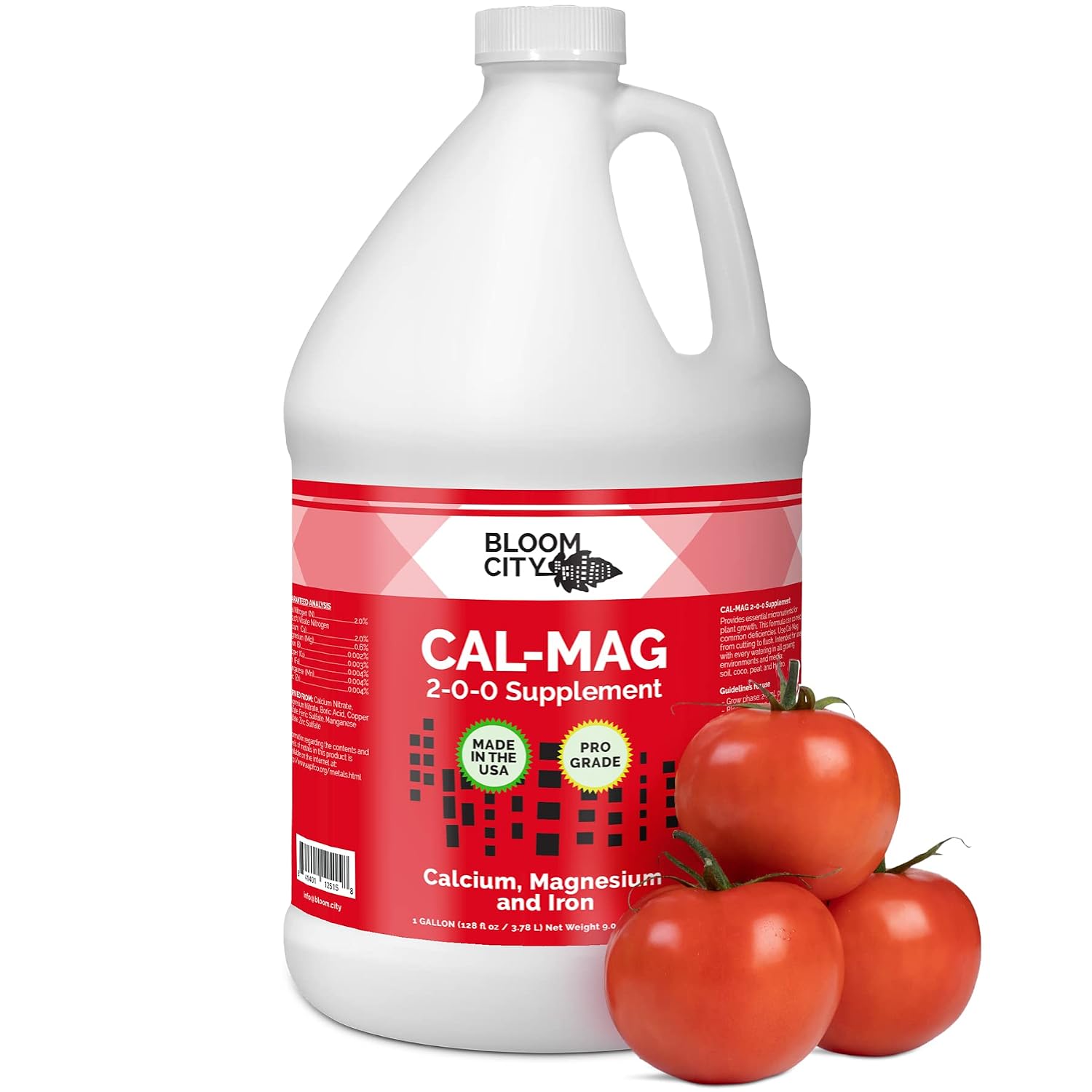 Bloom City Professional Grade Ultra Pure Cal-Mag Fertilizer, (32 oz) | Helps Reduce Blossom End Rot, Corrects Deficiencies, Boost Calcium Uptake, Made for Hydro & Soil, Supports Tomatoes & Peppers