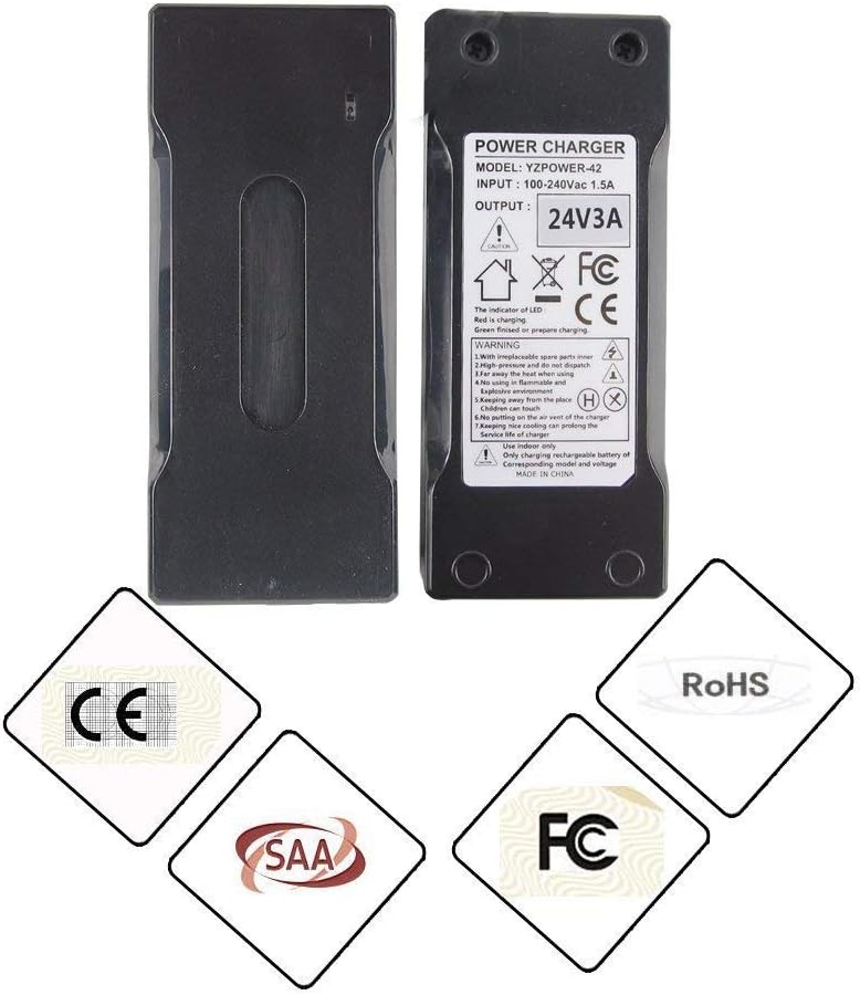 24V 3A Charger, Battery Adapter, Mongoose, Jazzy, GT, eZip, Go-Go Elite Traveller, Shoprider, Jazzy Select 6 Ultra
