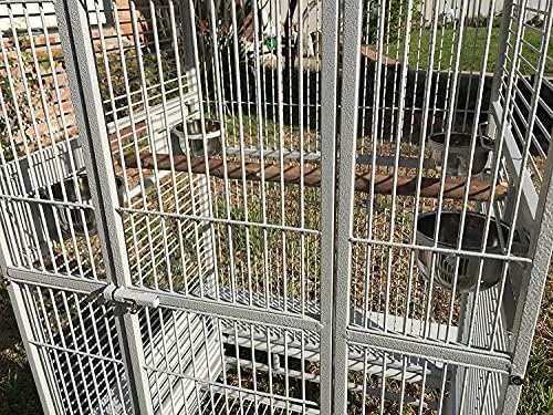 Extra Large Wrought Iron Open/Close Play Top Bird Parrot Cage, Include Metal Seed Guard Solid Metal Feeder Nest Doors Overall Dimensions: 35.25" Wx29.5"x62"H(with Seed Skirt)