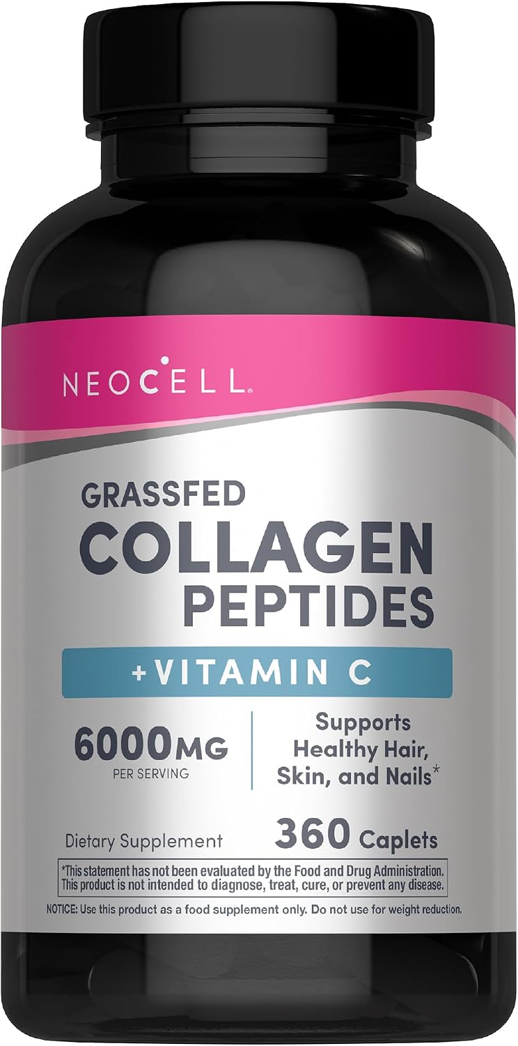NeoCell Collagen Peptides Pills | 360 Caplets | with Vitamin C | Supplement for Women and Men | Supplement for Women and Men