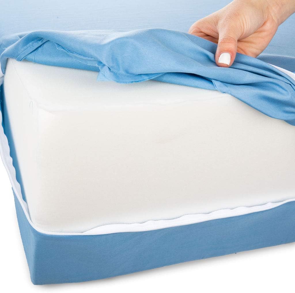DMI Bed Wedge Pillow and Triangle Wedge with Elevated Incline for Neck Pain, Headaches, Shoulders, Back Pain, Foot Support, Knee Pain or Restless Leg Syndrome, 24x24x12 inches, White (Pack of 1)