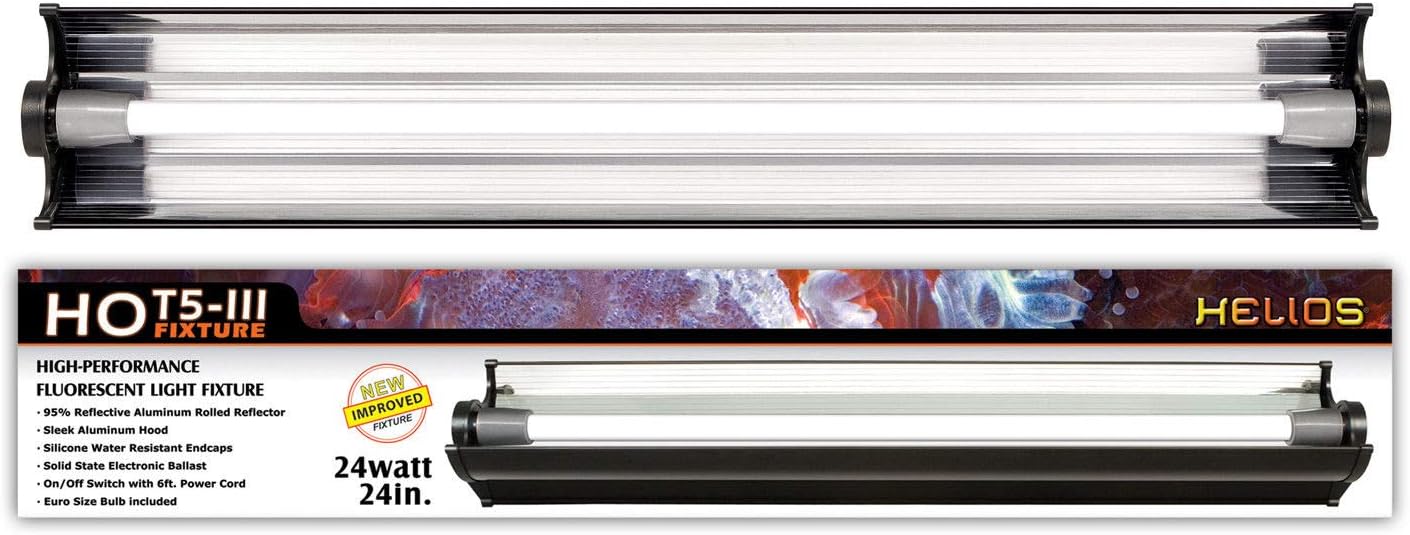 HO T5 Aquarium Light Fixture 24" & 1x HO T5 Light Bulb Ultra Spectrum Grow