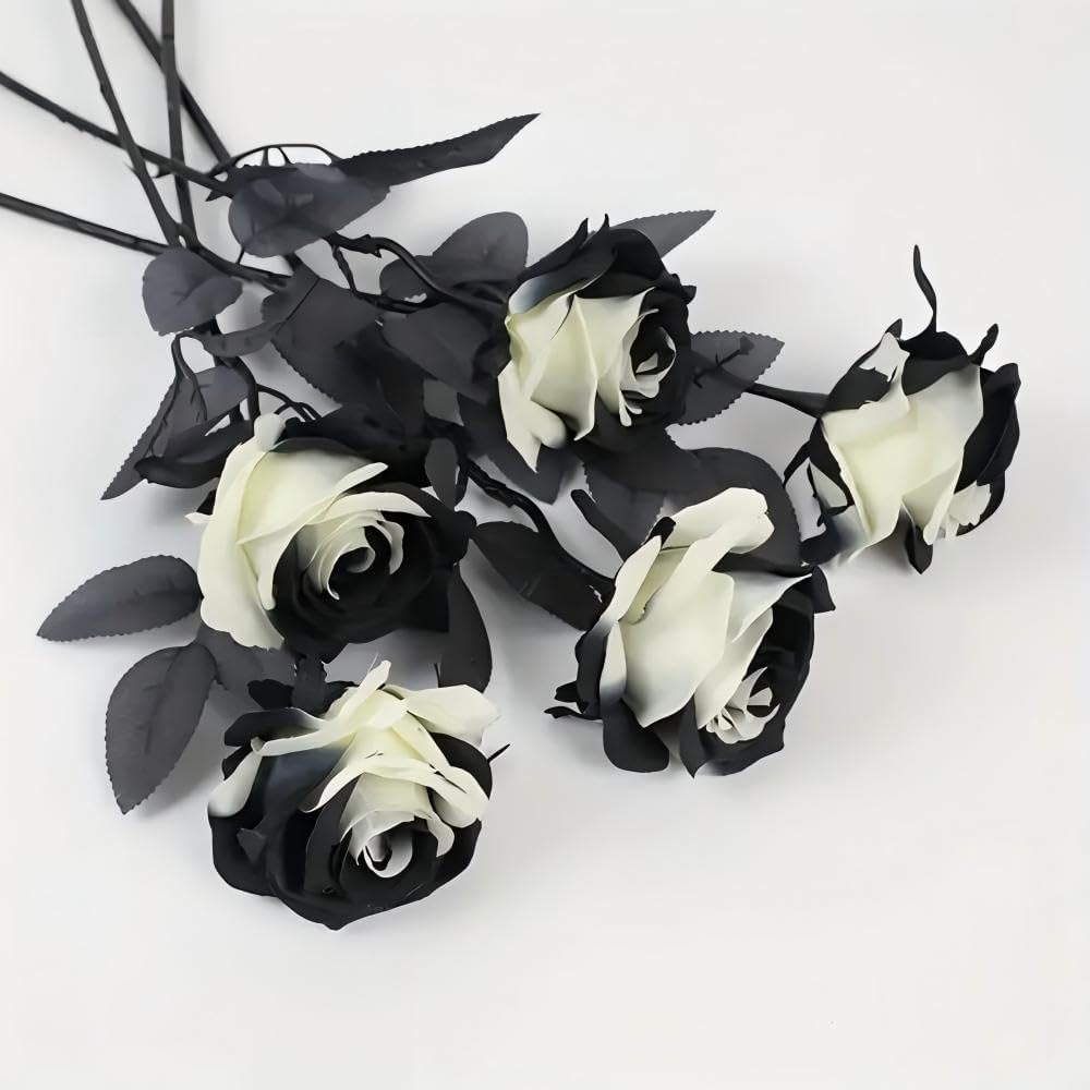 12 PCS Artificial Flowers Roses Silk Flowers Fake Long Stem Artificial Roses for Home Wedding Decorations (Yellow)