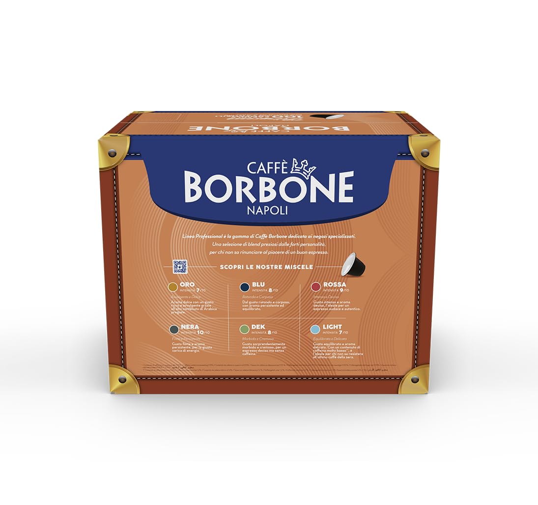 Caffè Borbone Miscela Nera Espresso Pods Compatible with Nespresso Original Machines, Dark Roast Black Blend, 100 Count Espresso Coffee Pods