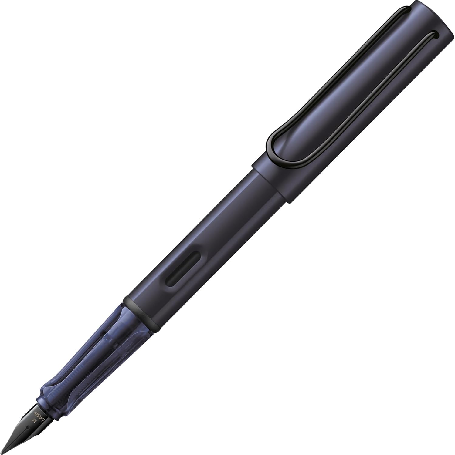 LAMY AL-star black - Fountain Pen with ergonomic grip & black Left-Handed steel nib (LH) in size M - lightweight aluminum body - including LAMY T 10 blue cartridge