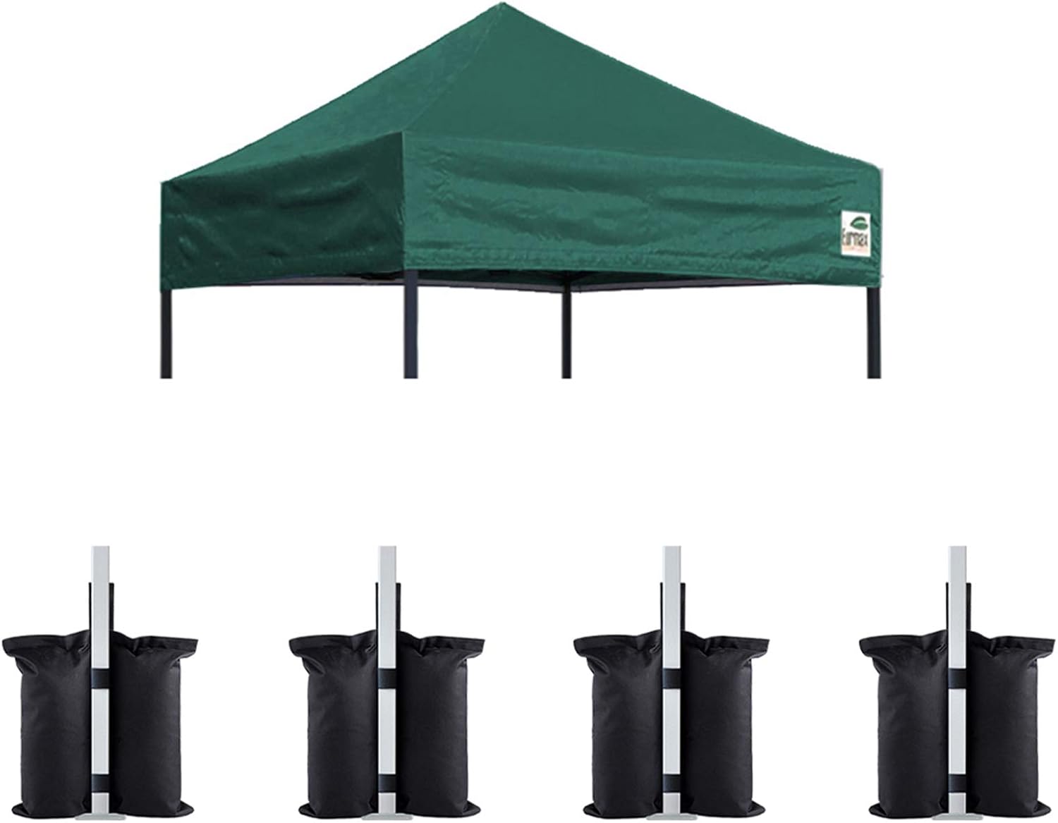 Eurmax USA 10x10 Pop Up Canopy Replacement Top,Universal Instant Canopy Cover ONLY,Heavy Duty UPF 50+ UV Protection,Water & Wind Resistant Tarp,30+ Colors Available,Bonus 4 Sand Bags (White)