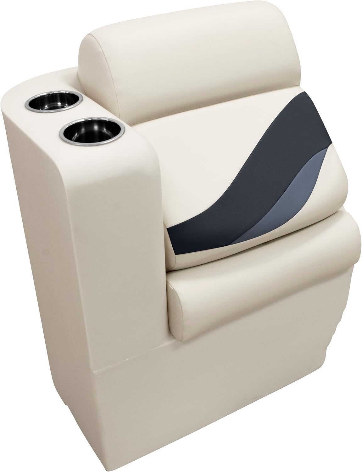 Wise BM13006L-986 Premier Series Pontoon Left Lean Back Recliner, Platinum/Spectra Navy/Cobalt