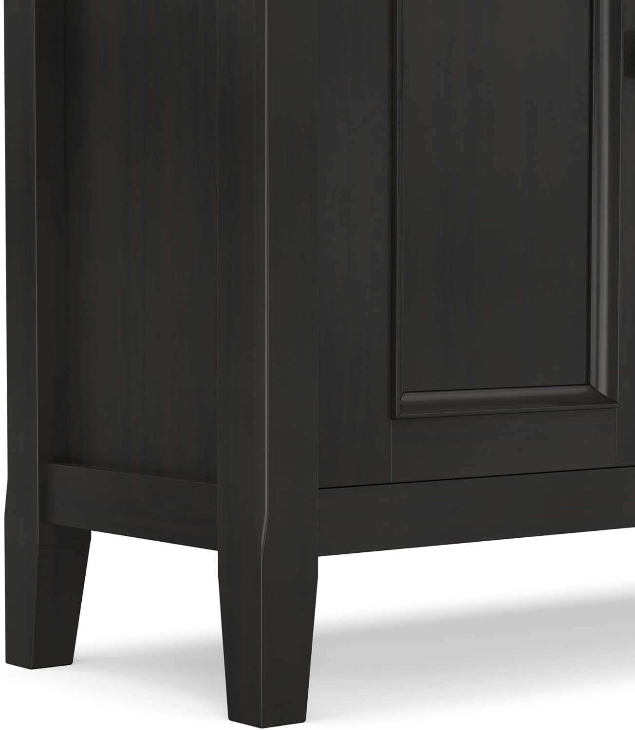 SIMPLIHOME Amherst 32" Wide Solid Wood Cabinet in Hickory Brown