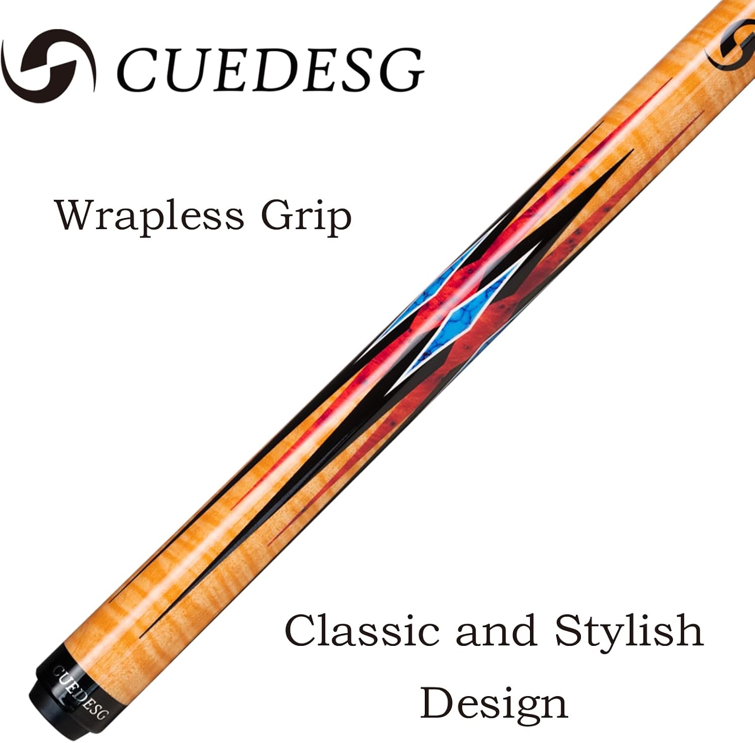Carbon Fiber Pool Cue Stick 10.5mm/11.8mm/12.5mm,Low Deflection Pool Stick,Professional Cue Stick with Case