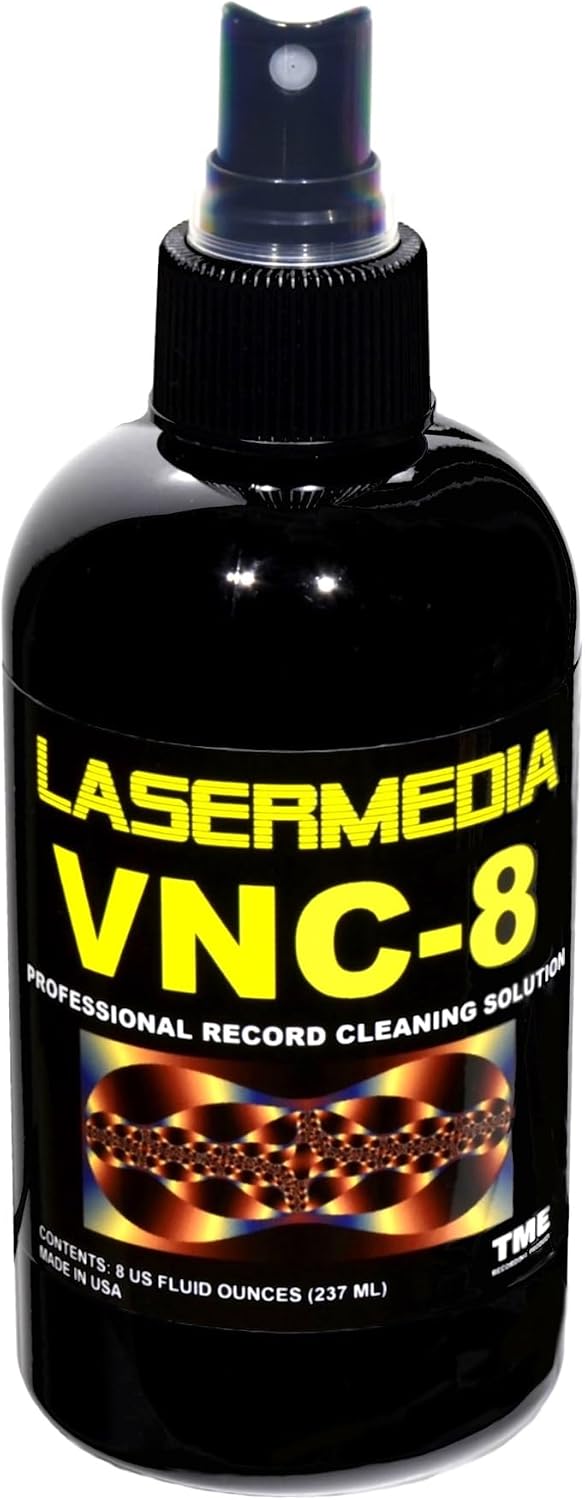 TME Vinyl Record Cleaning Solution Fluid Professional Residue Free 8 Oz (237 ML) Spray Bottle VNC-8 Formulated and Made in USA