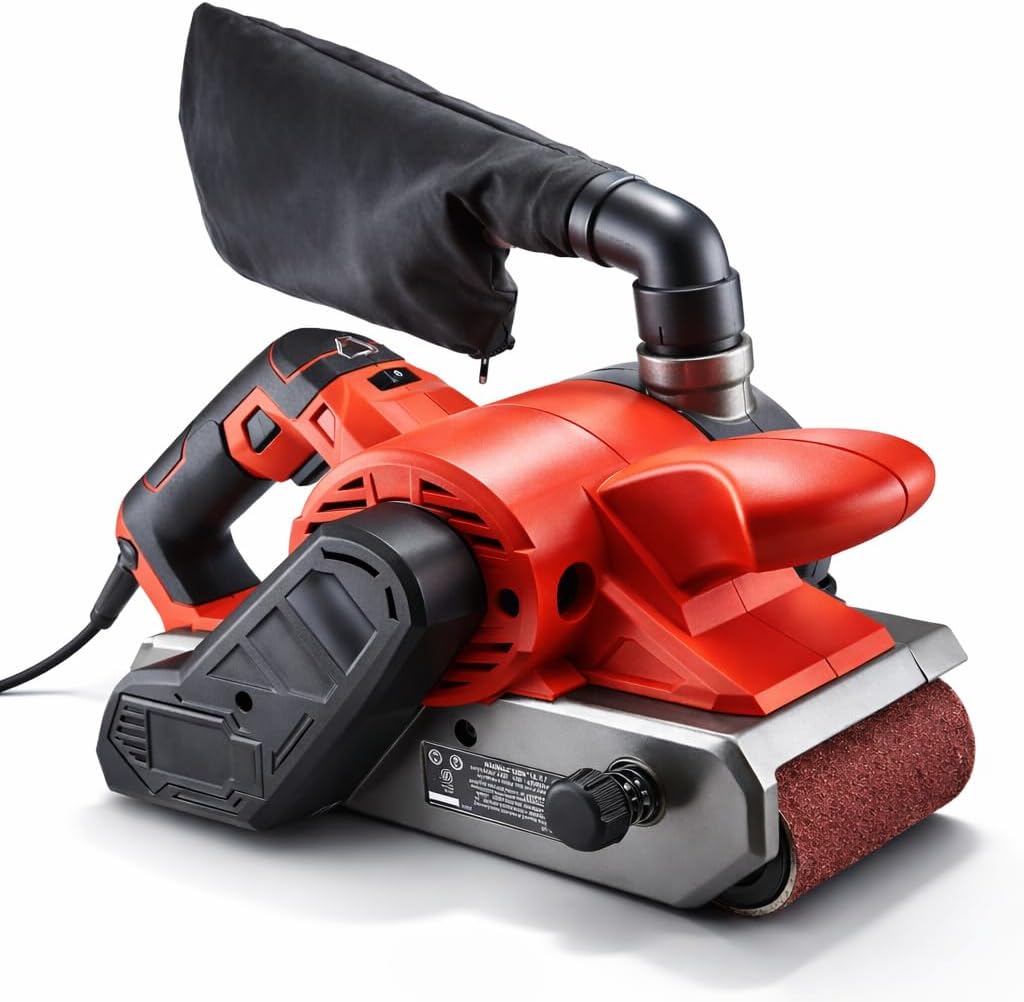 Fits BAUER 10 Amp 4 in x 24 in Variable Speed Belt Sander - 6 Speed, Powerful 1600 FPM for Fast Stock Removal, Shaping & Finishing