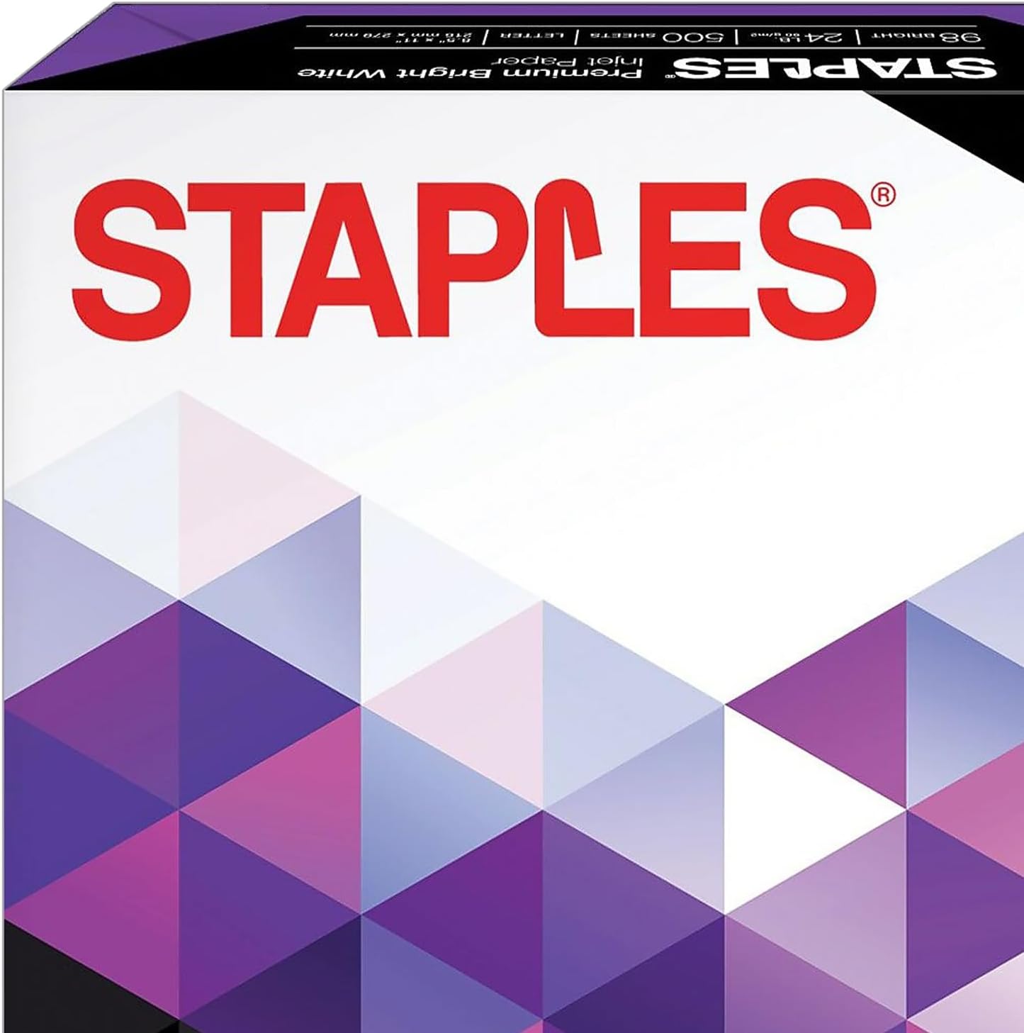 Staples Laser Paper 8.5 x 11 Inch 28 lb 98 Bright High‑Quality Prints, 500 Sheets | Heavyweight paper for crisp, professional prints in laser printers and copiers.