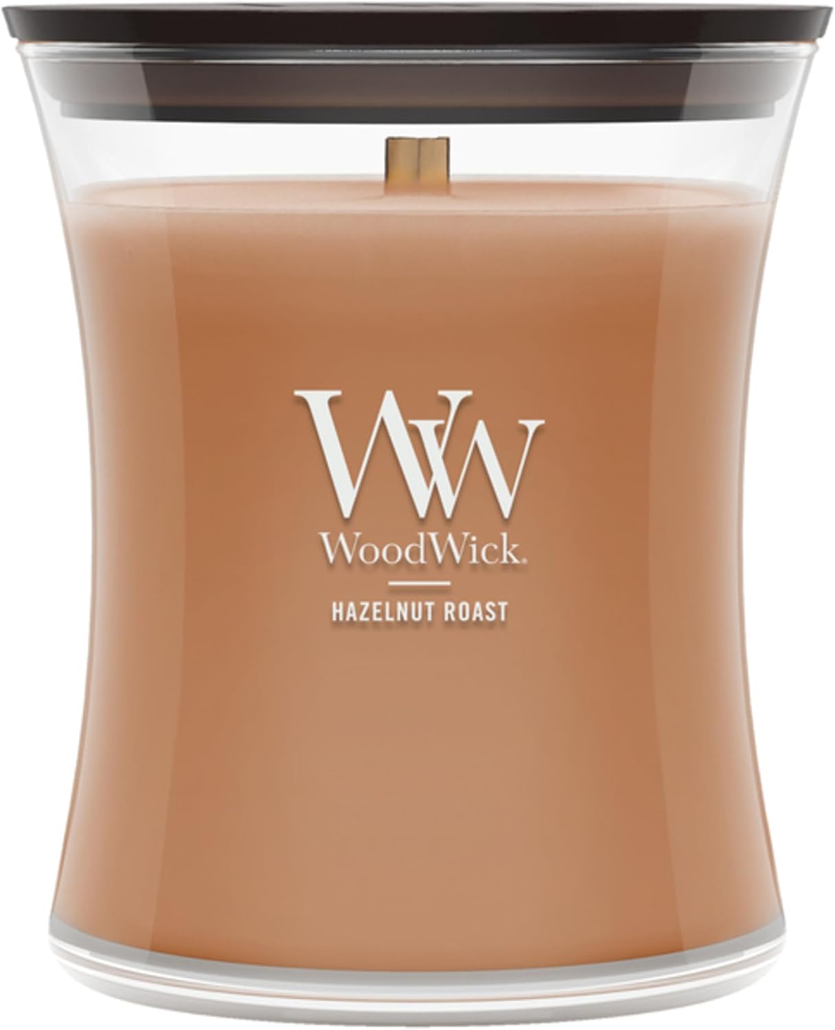 WoodWick Fireside Holiday Candle Gifts for Women and Men, 9.7 oz Medium Hourglass Candle with Crackling Wick
