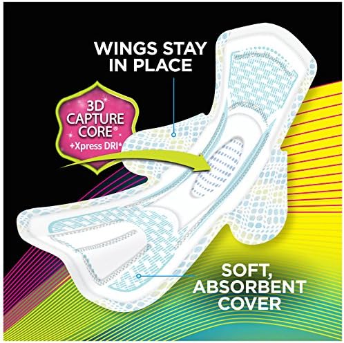 U by Kotex Unscented Heavy Absorbency Fitness Ultra Thin Pads with Wings, 13 Count