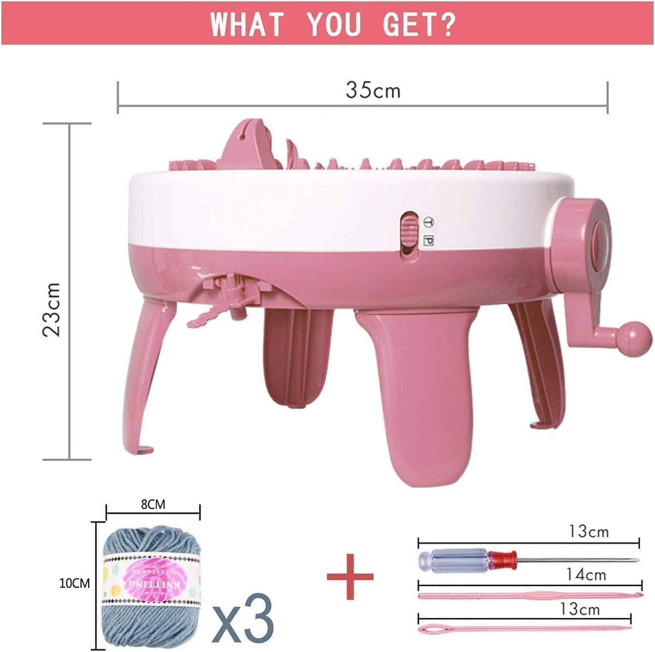 SENTRO Knitting Machine 48 Needles with Row Counter, Crochet Knitting Loom Machine for Beginners