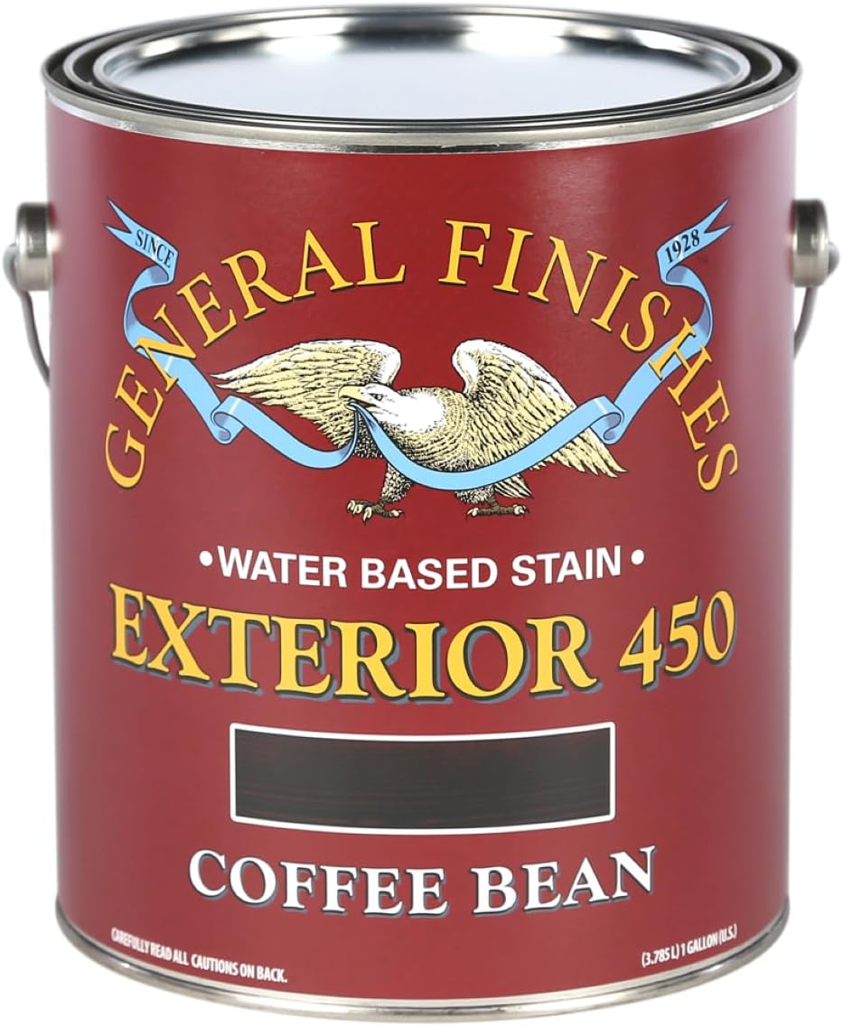 General Finishes Exterior 450 Water Based Wood Stain, 1 Quart, Cedar