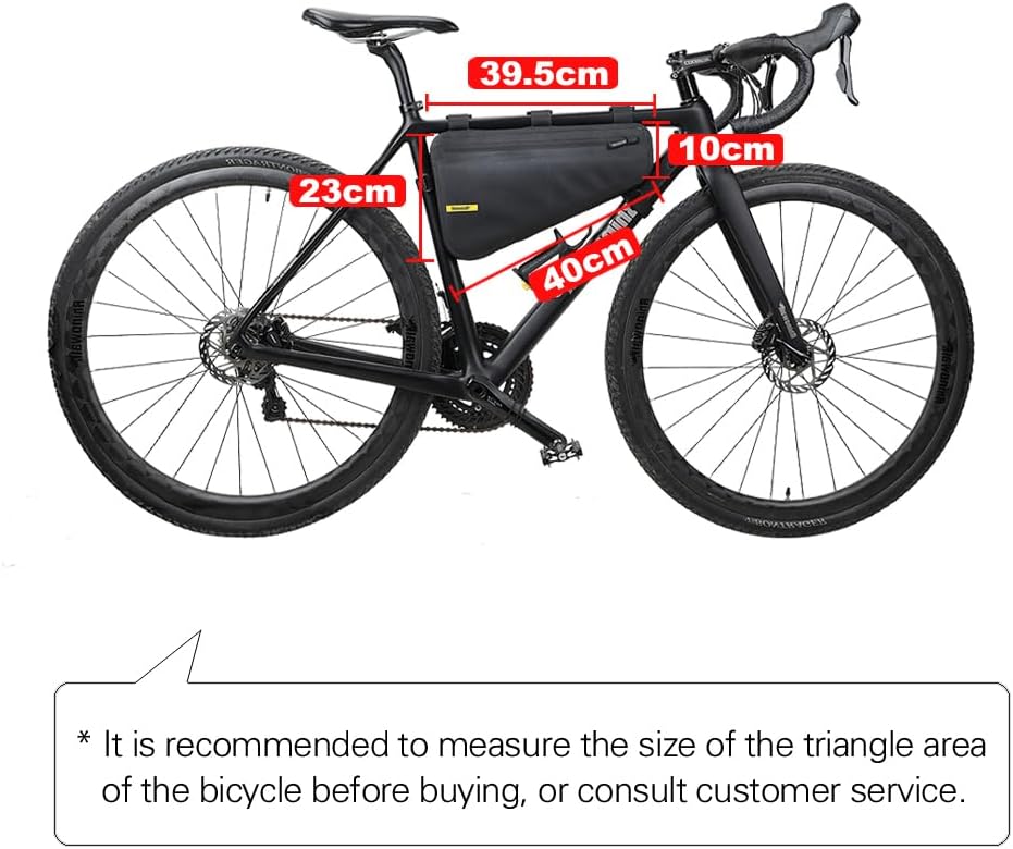 Rhinowalk Bike Frame Bag Bike Triangle Bag Waterproof top Tube Under The Bag, Suitable for Road Mountain Bike Sports, Gravel Bike