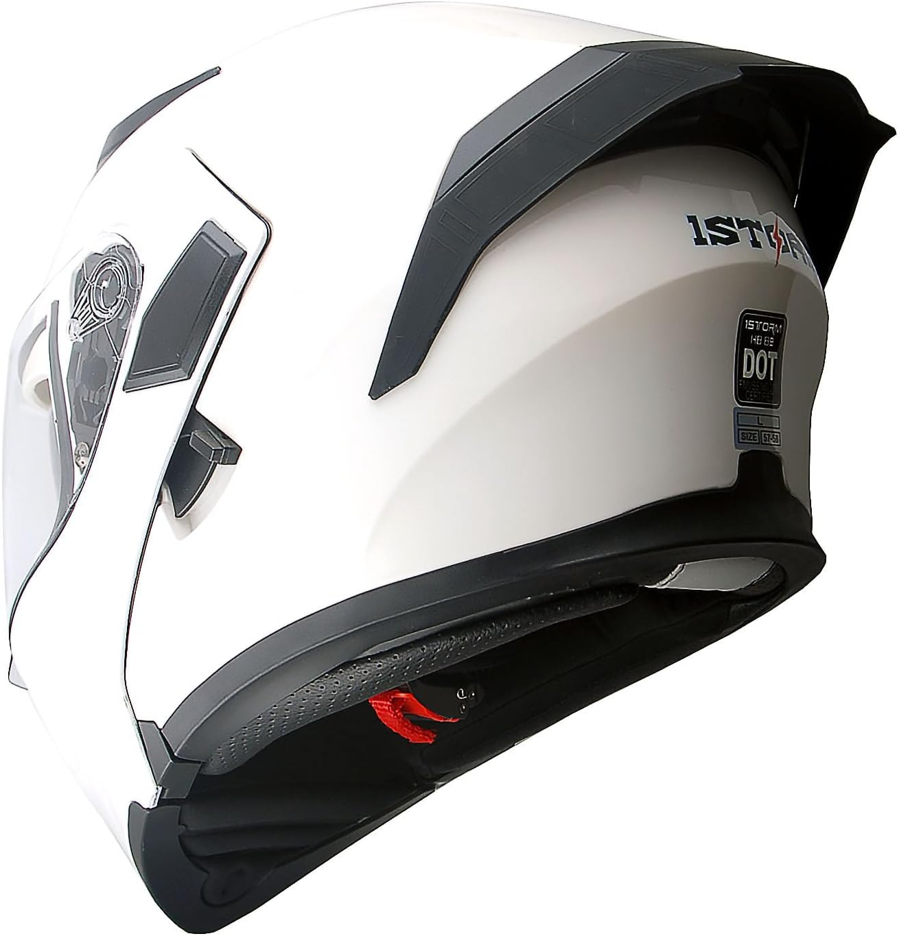 1Storm Motorcycle Modular Full Face Helmet Bike Flip up Dual Visor Sun Shield: HB89 Matt Black
