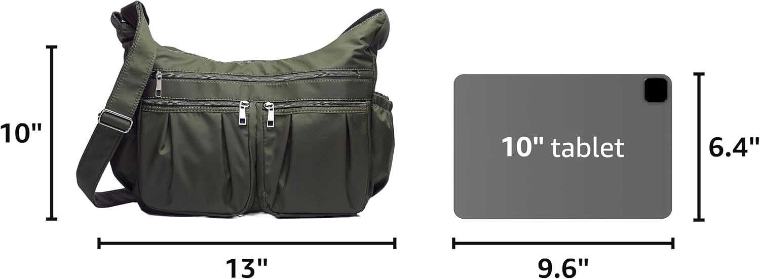 VOLGANIK ROCK Crossbody Purses for Women Shoulder Handbags Lightweight Waterproof Nylon Travel Bag Ladies Pocketbooks