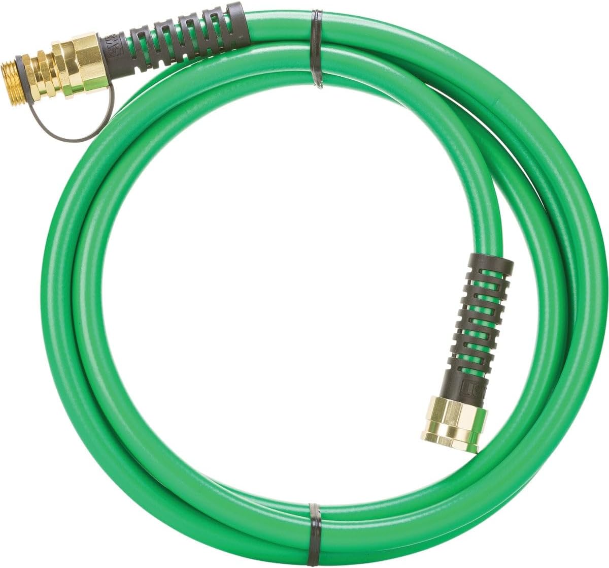 1/2 in ID x 10 ft L Garden Hose, PVC Tube, Green, Aluminum x Aluminum Fitting - 1 Each
