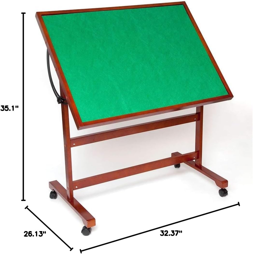Bits and Pieces Puzzle Table Portable Puzzle Board - Adjustable Rotating Puzzle Table with Wheels and Cover