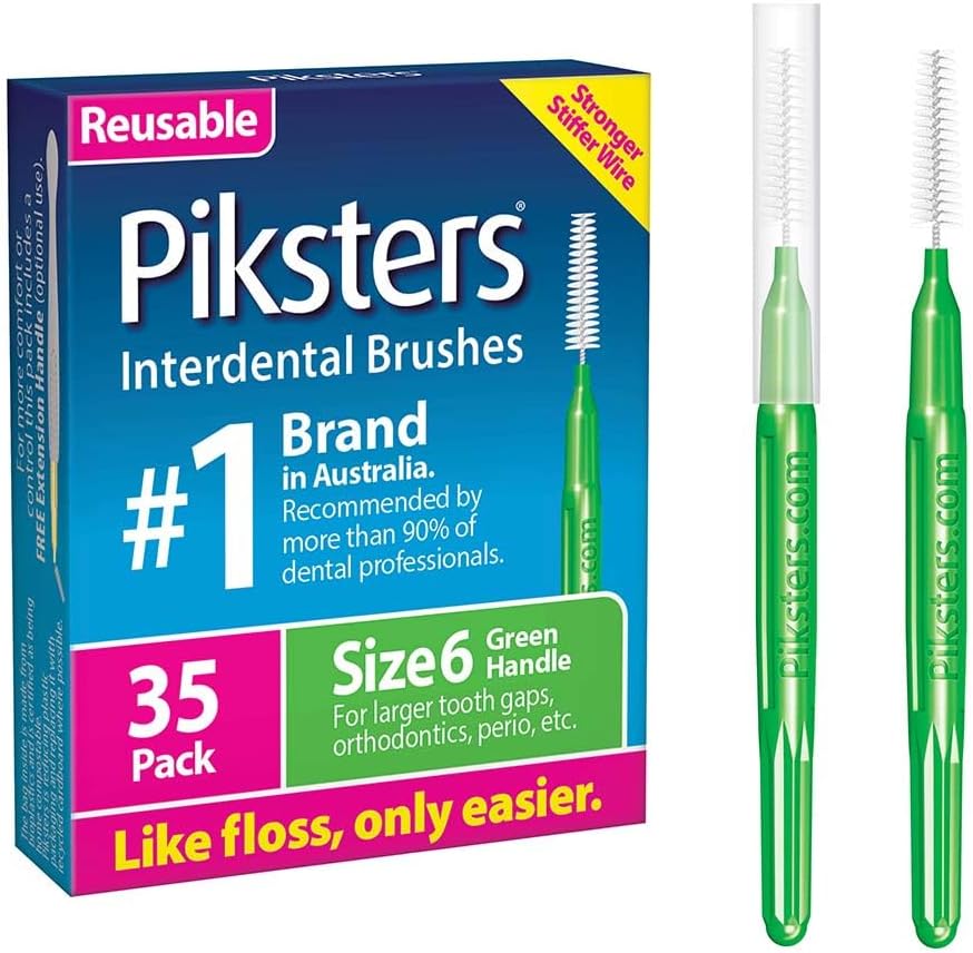 Piksters Interdental Brush Tight Gaps 35 Pack Purple Size 1
