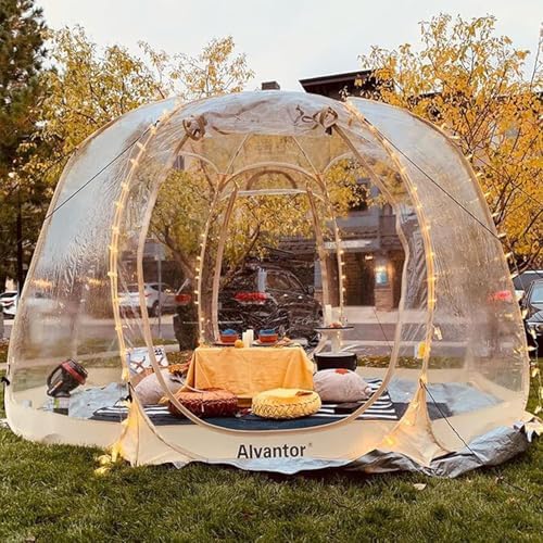 Alvantor® Pop Up Bubble Tent® - 6’ x 6’ Instant Igloo Tent® - 2-3 Person Screen House for Patios - Large Oversize Weather Proof Pod - Cold