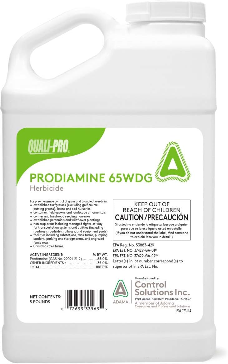 Quali-Pro Prodiamine, Pre-Emergent Herbicide, 5 lbs, Yellow Granules