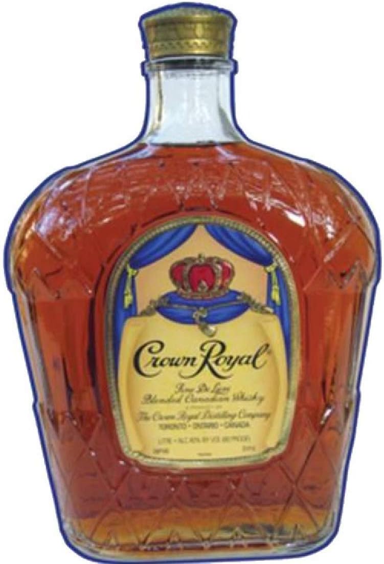Crown Royal Bottle Die Cut Sign