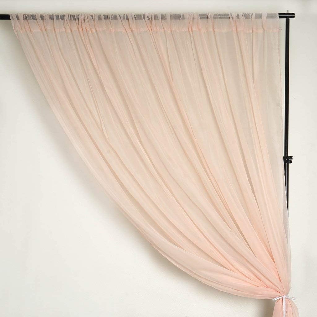 AK TRADING CO. 120" Wide (10Ft Wide) Sheer Voile Drape Panels for Backdrop, Wedding Events, Ceiling Drapes, Event Masking, & Decor - Select from 6ft to 50ft Length. (10 feet x 20 feet, Red)