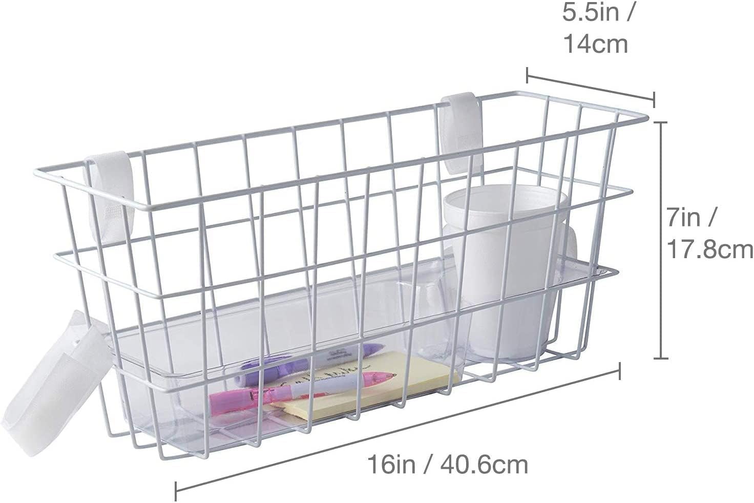 HealthSmart Durable Walker Accessories Basket For Walker | No Tools Needed | Secure Cup Holder & Tray | Walker Accessories Bag - Easy Installation