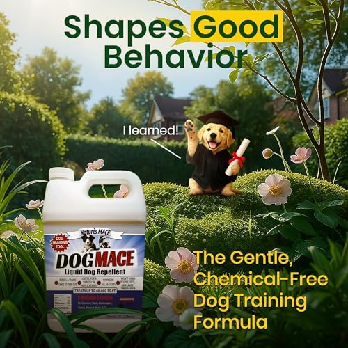 Nature's MACE Dog Mace Dog Repellent 1 Gallon Concentrate | Potty Training Tool Spray, Indoor & Outdoor, Pee Deterrent, Safe Around Kids, Pets, Garden & Plants, Treats 48,000 Sq. Ft.