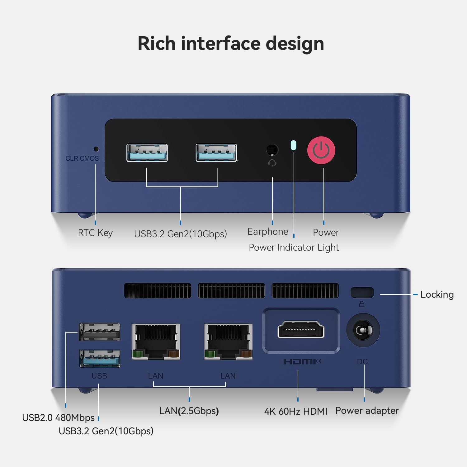 Beelink Mini PC, MINI S12 Intel Lake N95 4C/4T, 8GB DDR4 RAM 256GB SSD