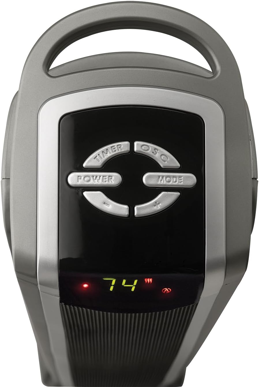 Lasko Oscillating Digital Ceramic Tower Space Heater - 29” - 5586 - Black | Built-In Handle, For Large Rooms, Cool Touch Housing, Overheat Protection Adjustable Thermostat, Timer, Remote, 1500W